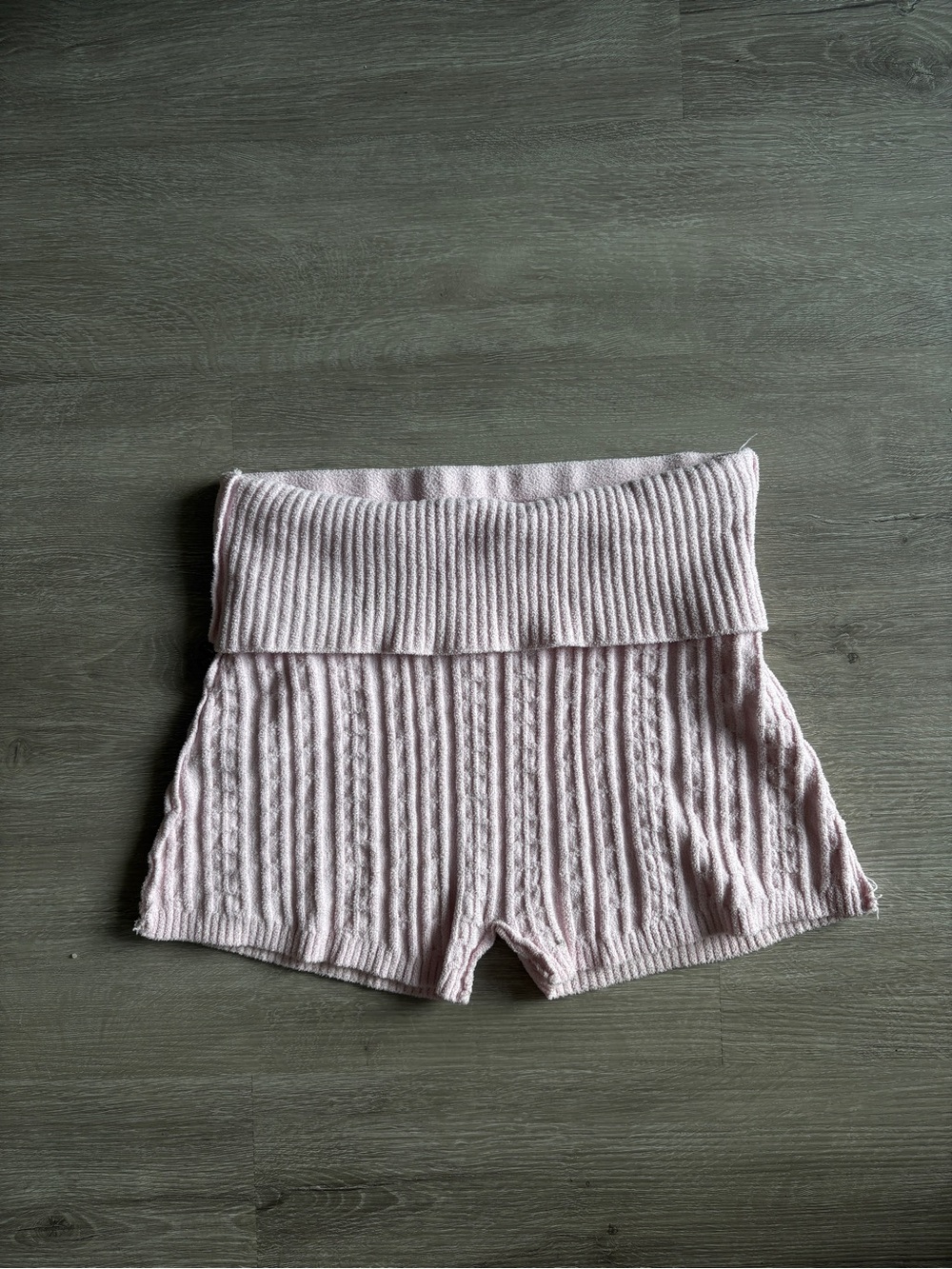 Knit Women's Shorts - Light Pink